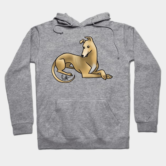 Dog - Greyhound - Fawn Hoodie by Jen's Dogs Custom Gifts and Designs